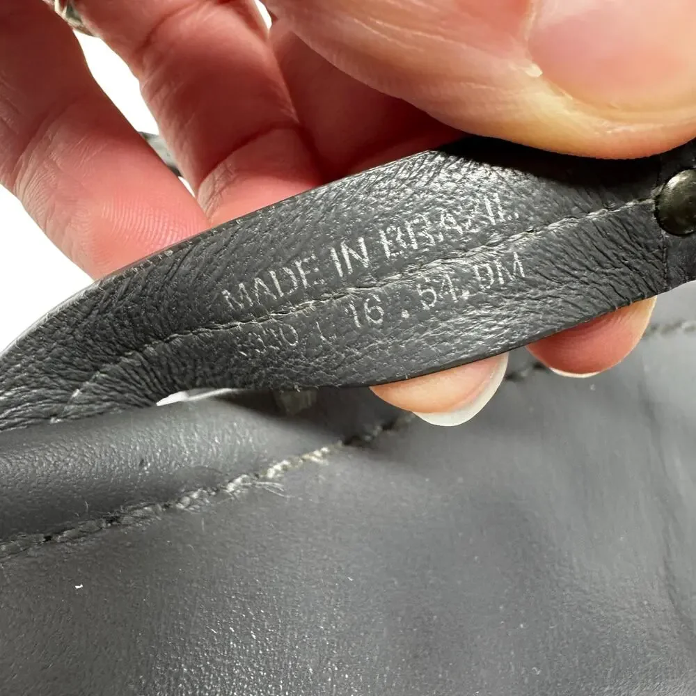 TORY BURCH Gray Grey Leather Miller Classic Designer Logo Sandals Flip Flop Sz 9
